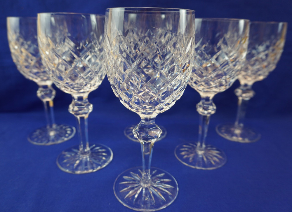 Waterford Powerscourt Set of 6 Water Goblets, 7 5/8″ (S12)
