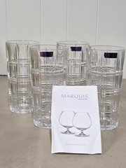 Waterford Marquis Crosby Pattern Hiball Glasses 4-Pack ~ Germany