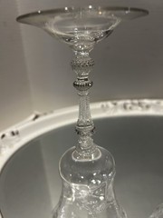 Cambridge Rose Point 8 3/8″ Water Goblet #3500 Set Of 3 Excellent