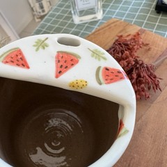 Handmade Ceramic Travel Mug | Hand-Painted Watermelon Design, Reusable To-Go Cup