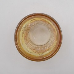 Water Lily & Cattails Marigold by Fenton Flat Tumbler Cup