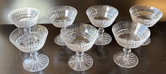 Waterford Tramore Cut Crystal 7 Champagne Tall Sherbet Glasses 4 1/2″ (L)