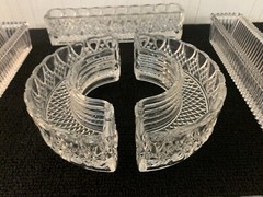 Pressed molded glass table runner (set of 6 price)