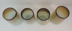 Set Of 4 Napoleone Martinuzzi Pulegoso Cordial Cocktail Glasses Amber 1930s ?