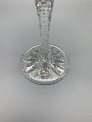 AJKA Cut to Clear Crystal Wine Glasses Arabella Pattern set of 6 Made in Hungary