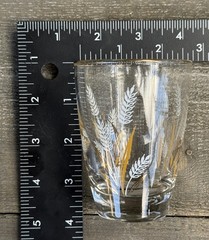 Vintage Libbey Gold Wheat Leaf Spray Glasses – Set of 8 MCM Gold-Rim Tumblers