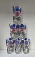 Vintage Pokee Geometric Design Tumbler Drink Glasses