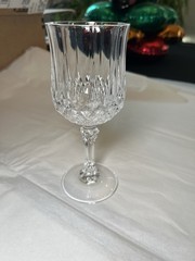 Set of 6 Cristal d’ Arques Lead Crystal Longchamp 17,5 cl Wine/Water Glasses