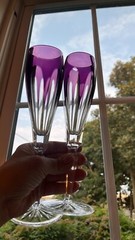 Faberge Lausanne Purple Champagne Flute ( Two Flutes – 1 Box)