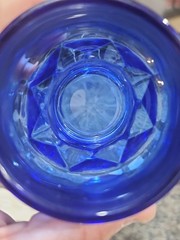 Set of 4 Viking Georgian Cobalt Blue 8 oz Tumblers Juice Glasses-4 1/8″