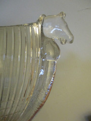 Rare Kjell Engman Kosta Boda Double Horse Head Crystal Bowl – «Nordica» Series!1