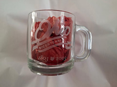 2 Piece Different Ohio Bicentennial Cappuccino Glasses Clear White/color logo