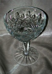Vintage Cut Crystal Open Champagne Sorbet Fruit Glass 5 1/4″ H, 4″ Bowl