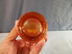 Vintage Fenton Marigold Carnival Glass Lattice & Grape Pattern Tumbler