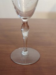 L1 Fostoria WOODLAND Etch 264 Elegant Depression Glass 4 WATER GOBLETS Stem 660