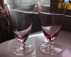 Tiffin WISTARIA PINK Iced TEA Glass TEA Tumbler 5-7/8” EXC. RARE (8 AVAILABLE)