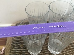 PICK 2 Martha Stewart SUN RAYS Highball OR LOWBALL Crystal Glass Set of 2 PICK