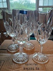 Waterford Marquis Brookside 4 Iced Tea Beverage Glasses 8 3/8″ New in Box NIB