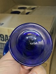 Vtg Set Twelve, 12,1 Dozen Libbey Deep Cobalt Blue Margarita Glasses 8oz Barware