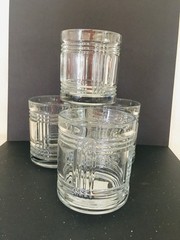 Anchor Hocking Aberdeen Lot of 4 Clear Flat Tumbler Old Fashioned 3 5/8 NWT