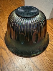 Indiana blue harvest grape carnival glass punch bowl