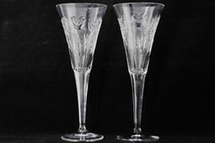Waterford Crystal 5 Millenium Universal Toasts 2 Toasting Flutes, In box