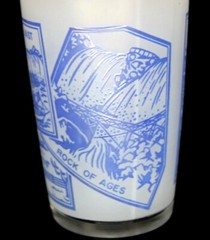1950s Hazel-Atlas Frosted Niagara Falls Tumbler Drinking Glass