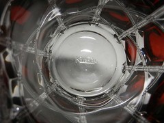Ohio Flint Glass Krys-Tol Hexagon Tumbler Ruby EAPG Clear Crystal 4″ T ca1905-07
