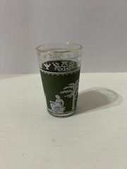 8 Jeanette 6oz Juice Glass In Wedgwood Green With 22K Gold Trim With Box
