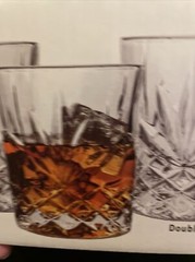 4 Godinger Crystal Shannon 3 7/8″ Old Fashioned Whiskey Tumbler Glasses in Box