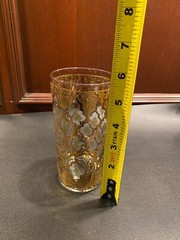 Culver Valencia 22k Gold Ice Bucket, Flat Tumblers & Small Fruit Dessert Bowls
