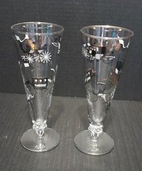 Set of 2 Vintage Libby “Horseless Carriage» 8 oz Pilsner Glasses