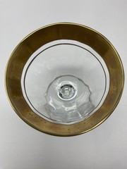 Tiffin Franciscan RAMBLER ROSE Lot 2 Champagne & 1 Cordial Gold Rim VNTG Glass