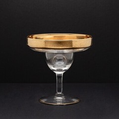 Vintage Glastonbury Lotus Rambler Rose 1125 Gold Rim Stemware Glass