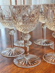 Wonderful FRENCH CRYSTAL ST. LOUIS 6 (SIX) GOBLETS 4 3/4″ in TOMMY Pattern.