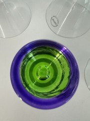 Dansk Spectra Party Cocktail Martini Cosmo Glasses Set Of 6 Clear Colorful MCM