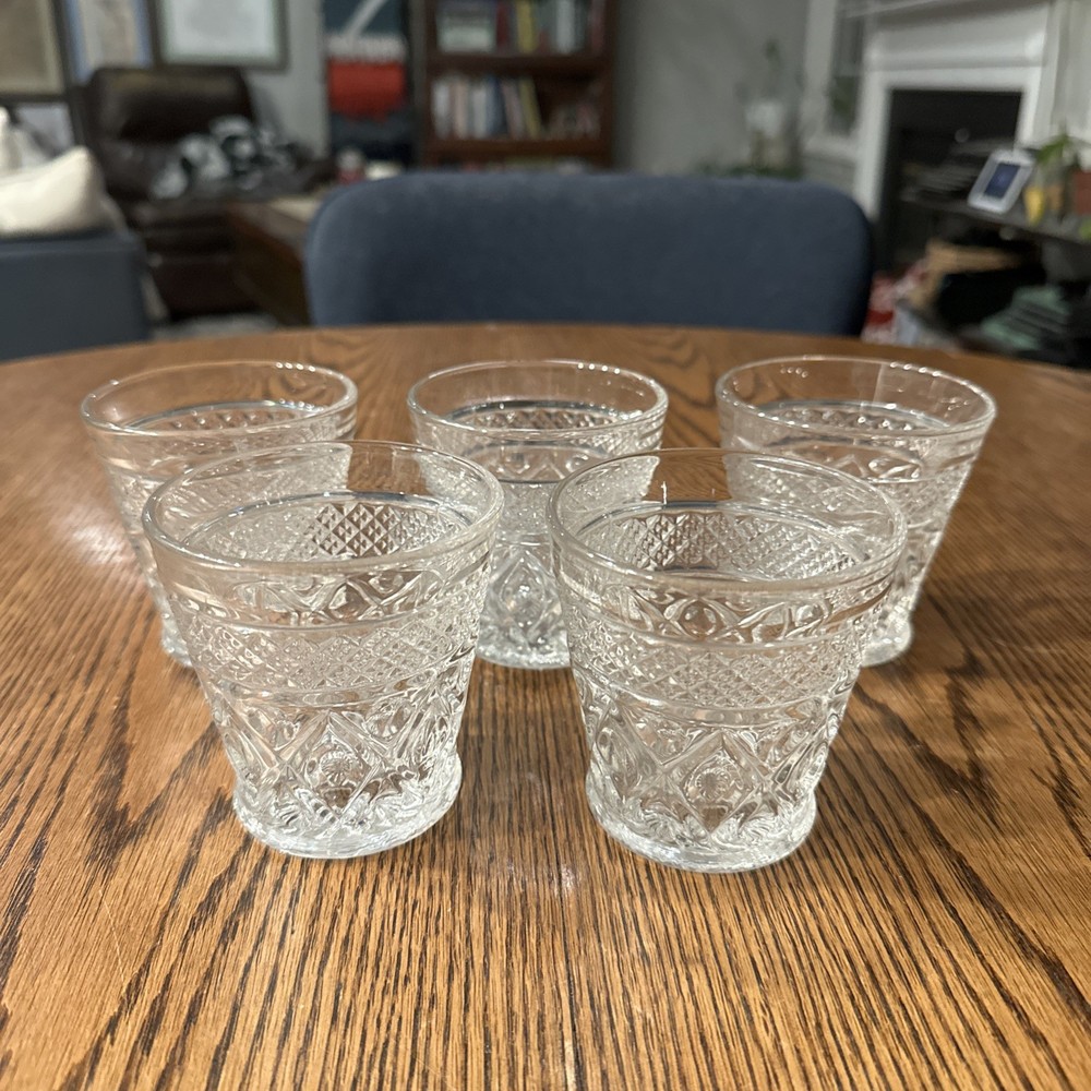 Imperial Cape Cod Clear Glass Brandy Old Fashion 6 oz Glasses Tumbler Set Of 5