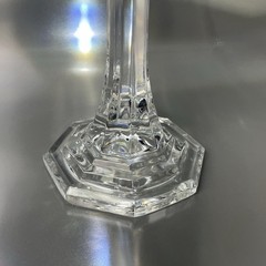 Heavy Hand-cut Crystal Balloon Goblets with A Diamond-cut Pattern Set of 2