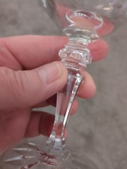 Galway Irish Crystal Shannon Water Wine Goblet Glass Cut Panels Set Of 2