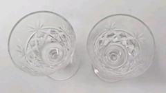 Royal Brierley Crystal BRUCE Cut Sherry Port Glass Set Of 2 Glasses Excellent 4″
