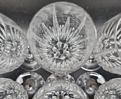 (6) Mikasa Arctic Lights 6 Oz Wine Glasses Set Elegant Crystal Cut Stemware Lot