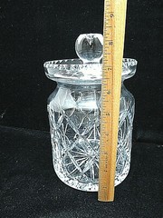 Deep Cut Crystral Biscuit Barrel w/ Lid (1)