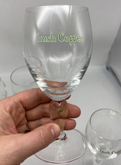 Vintage Irish Coffee Goblets Set of 6 Shamrock St. Patrick’s Day Barware