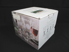 BILTMORE Terrace Collection 4 Piece Etched Crystal Wine Goblet Set 10oz Glasses