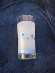 Floral Expressions 16 OZ FROSTED GLASS TUMBLER by Hearthside New Replacement