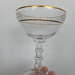 Laurel (Etched, Gold Trim) by Cambridge Glass Champagne Tall Sherbet