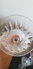 St Louis Crystal Wine Stems Tommy Pattern 5.5 inch Set of 3