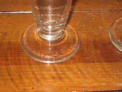 John Barber Hand-Blown Art Glass Chalice Goblet Pair Signed Numbered
