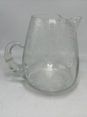 Vintage Elegant Glass 80 Oz Ice Lip Pitcher Bridal Bouquet by GLASTONBURY LOTUS