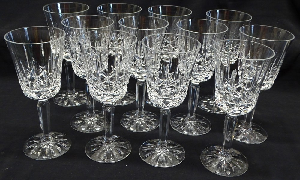 Lenox Mystic Crystal Set of 12 Wine Stems USA